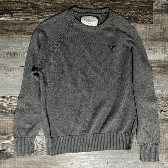 American Eagle Outfitters Men’s Gray Crewneck Sweater with Rib Details Size XL - Picture 1 of 6